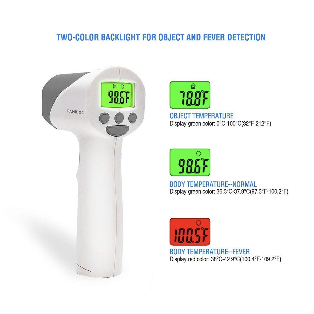 Non-Contact Infrared Thermometer (Fahrenheit) - The First Aid Gear Shop