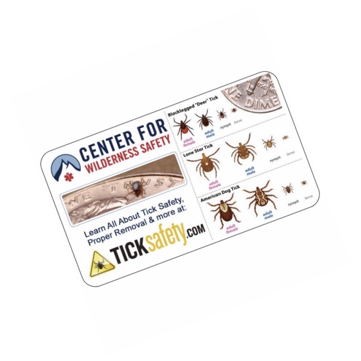 Tick Identification Cards Reference Card TickSafety.com 